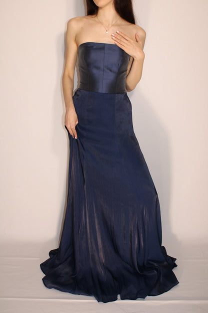 Abito_Royal_Midnight_Blu navy Aelora_Frontale